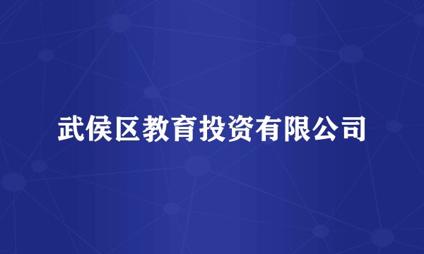 武侯区教育投资有限公司