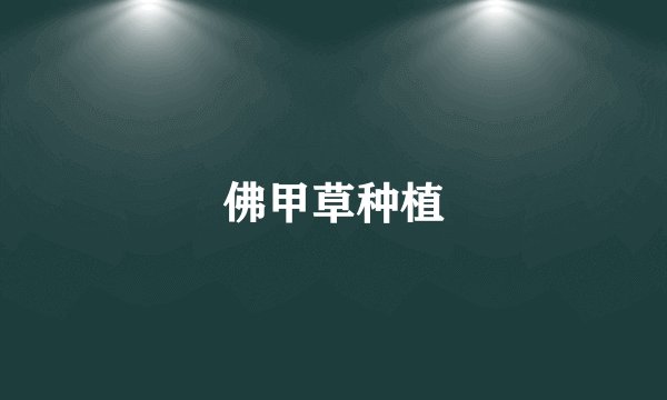 佛甲草种植