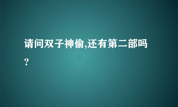 请问双子神偷,还有第二部吗？