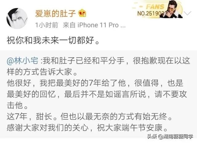 如何看待林小宅和男友肚子分手?