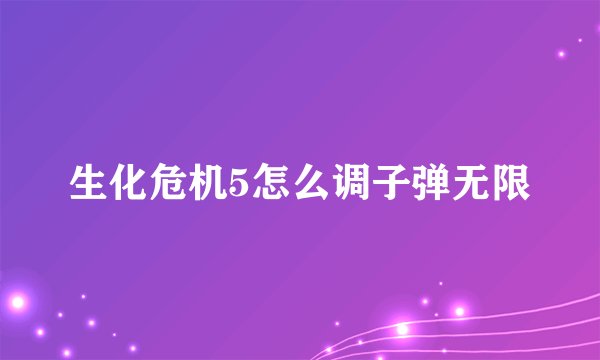 生化危机5怎么调子弹无限