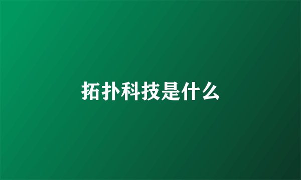 拓扑科技是什么
