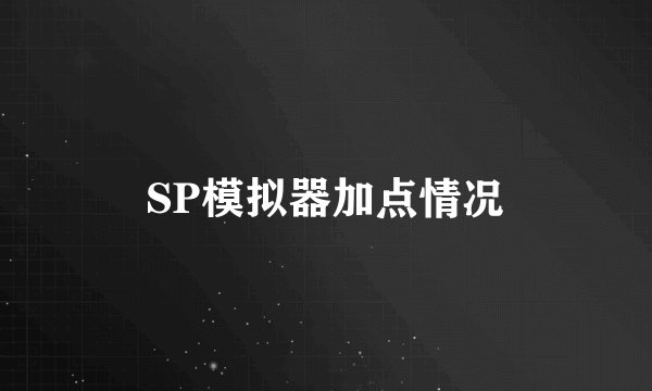 SP模拟器加点情况