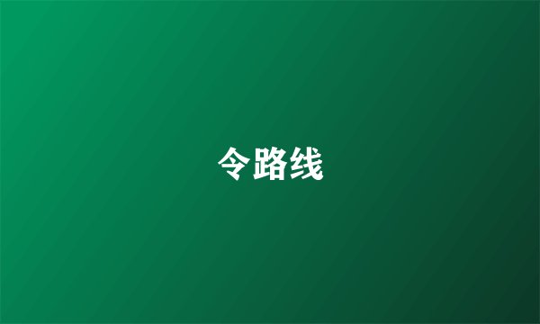 令路线