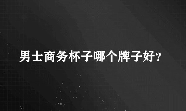 男士商务杯子哪个牌子好？