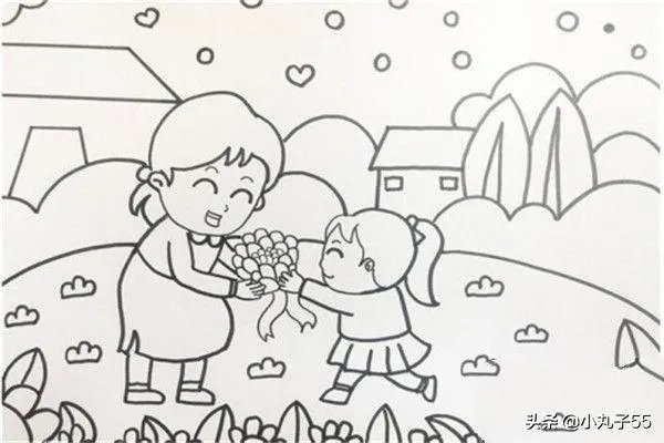 母亲节送给妈妈的画,孩子送妈妈的画怎么画?