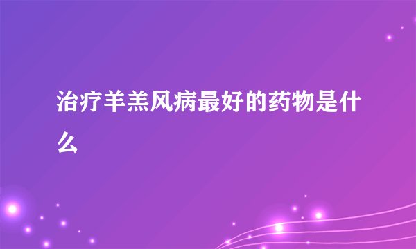 治疗羊羔风病最好的药物是什么