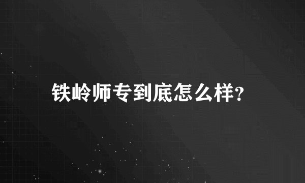 铁岭师专到底怎么样？