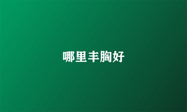 哪里丰胸好