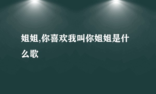 姐姐,你喜欢我叫你姐姐是什么歌