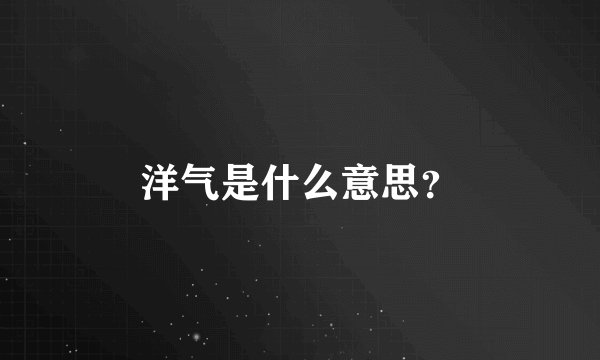 洋气是什么意思?