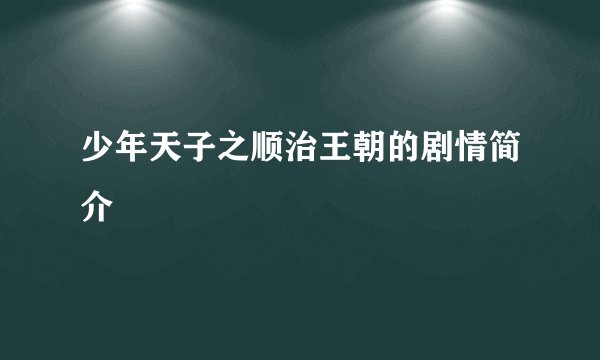 少年天子之顺治王朝的剧情简介