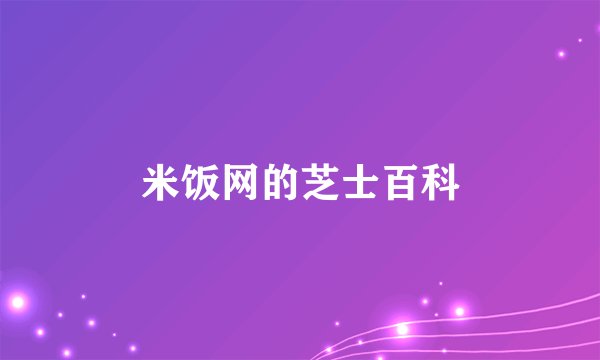 米饭网的芝士百科