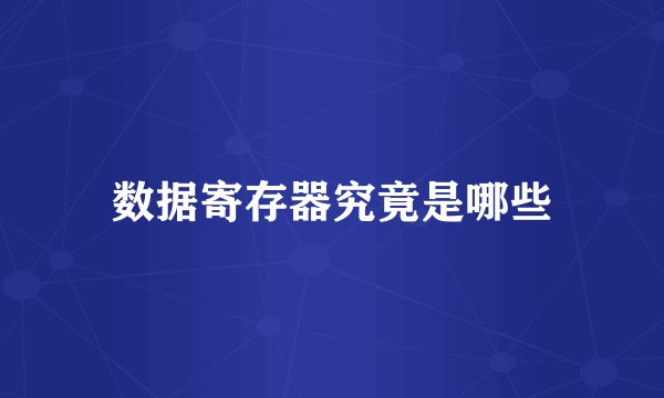 数据寄存器究竟是哪些