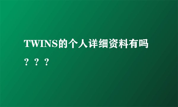 TWINS的个人详细资料有吗？？？