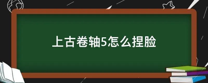 上古卷轴5怎么捏脸