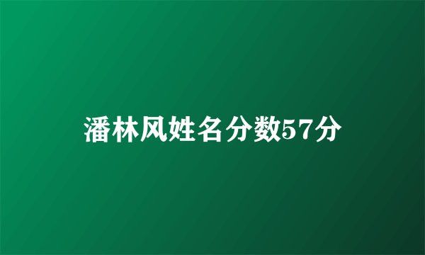 潘林风姓名分数57分