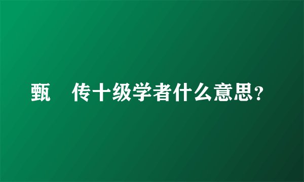 甄嬛传十级学者什么意思？