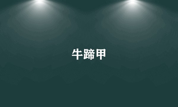 牛蹄甲