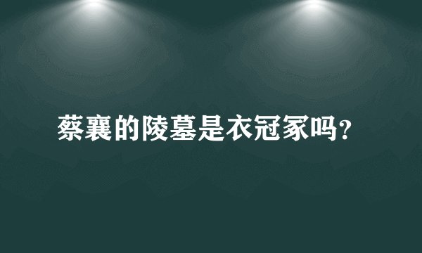 蔡襄的陵墓是衣冠冢吗？