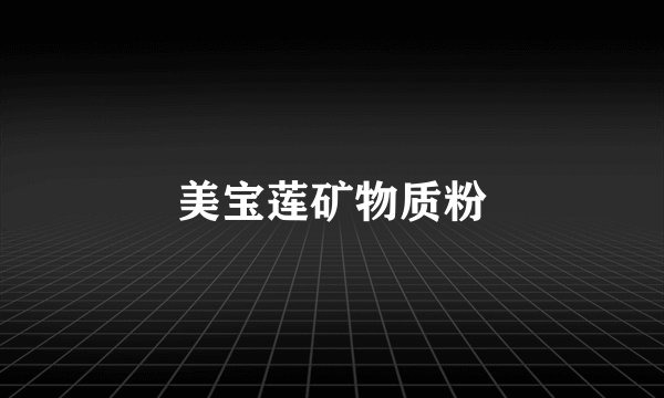 美宝莲矿物质粉
