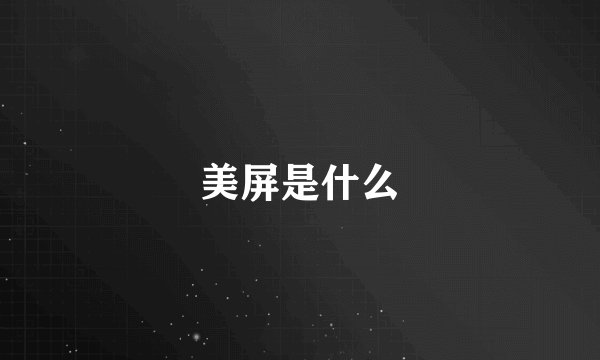 美屏是什么