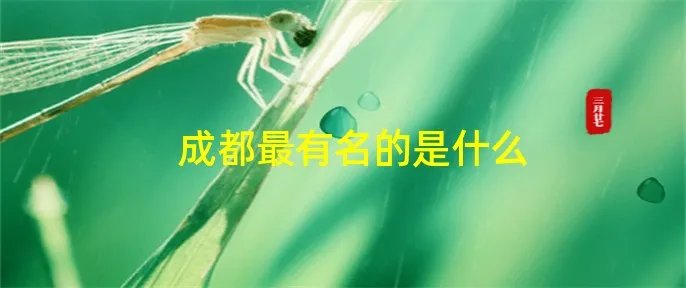 成都最有名的是什么