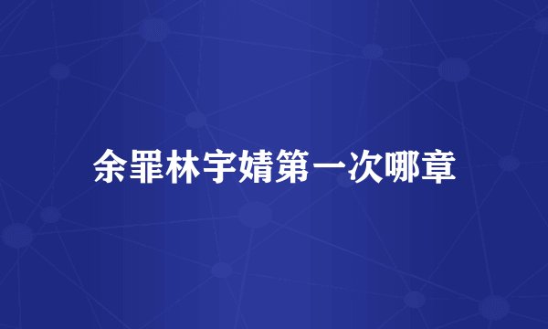 余罪林宇婧第一次哪章