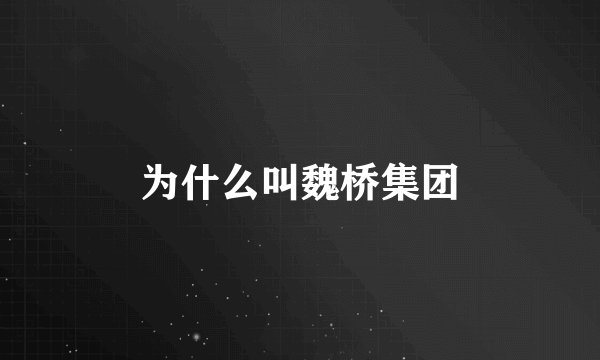 为什么叫魏桥集团