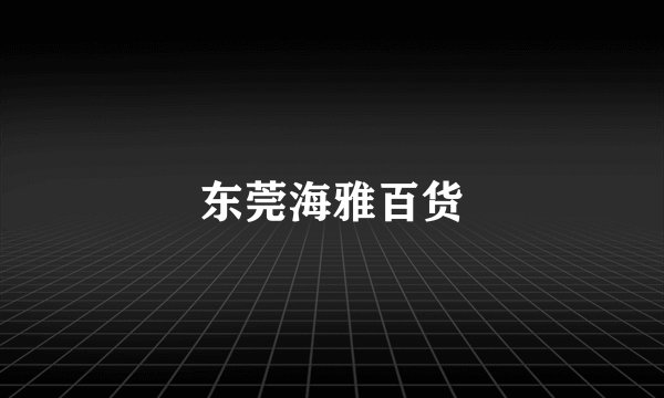 东莞海雅百货
