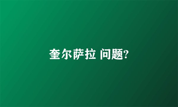 奎尔萨拉 问题?