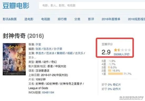 《封神传奇》斥资13亿拍续集 2.9分烂片能否翻身？