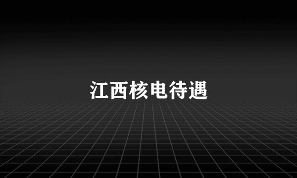 江西核电待遇