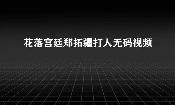 花落宫廷郑拓疆打人无码视频