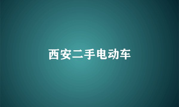 西安二手电动车
