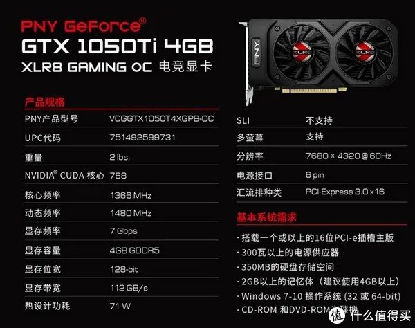 #剁主计划-宁波#PNY 必恩威 XLR8 GTX1050Ti 显卡 晒单测评(附与烈风跑分对比)