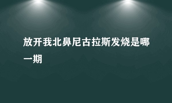 放开我北鼻尼古拉斯发烧是哪一期