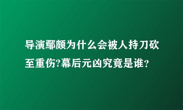 导演鄢颇为什么会被人持刀砍至重伤?幕后元凶究竟是谁？