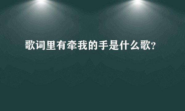 歌词里有牵我的手是什么歌？