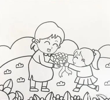 母亲节送给妈妈的画,孩子送妈妈的画怎么画?