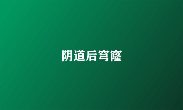 阴道后穹窿