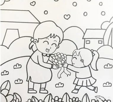 母亲节送给妈妈的画,孩子送妈妈的画怎么画?