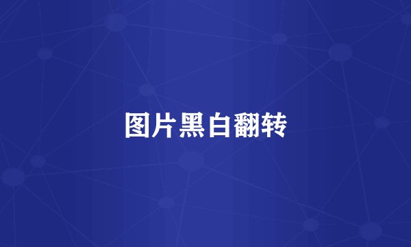 图片黑白翻转