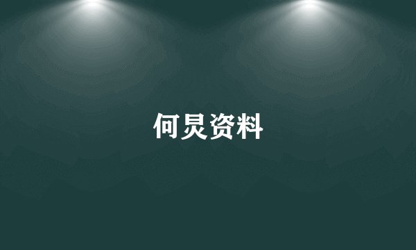 何炅资料