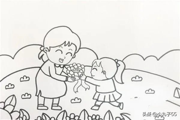 母亲节送给妈妈的画,孩子送妈妈的画怎么画?