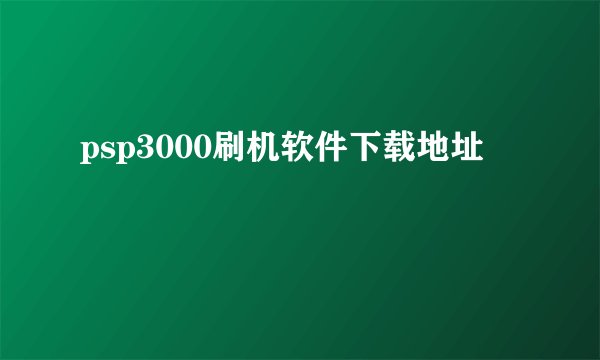 psp3000刷机软件下载地址
