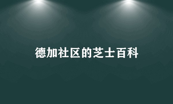 德加社区的芝士百科