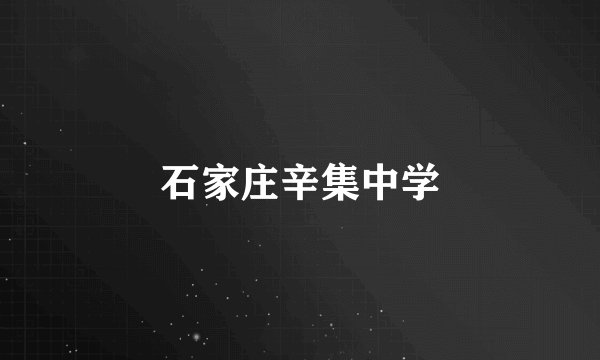 石家庄辛集中学