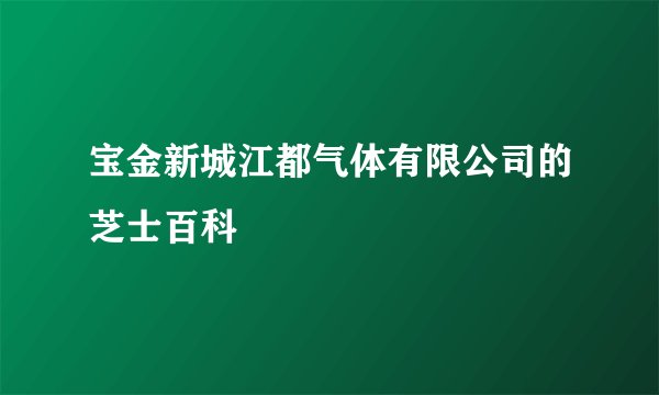 宝金新城江都气体有限公司的芝士百科