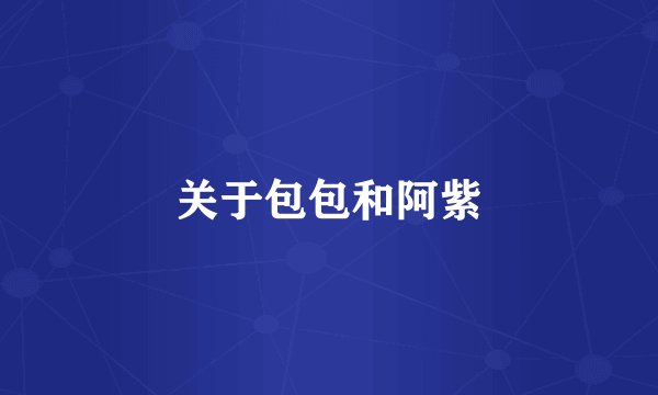 关于包包和阿紫